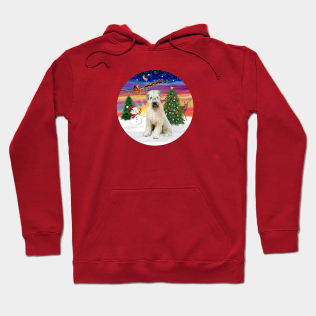 Santa's Sunset Take Off Featuring a Soft Coated Wheaten Terrier Hoodie by Dogs Galore and More